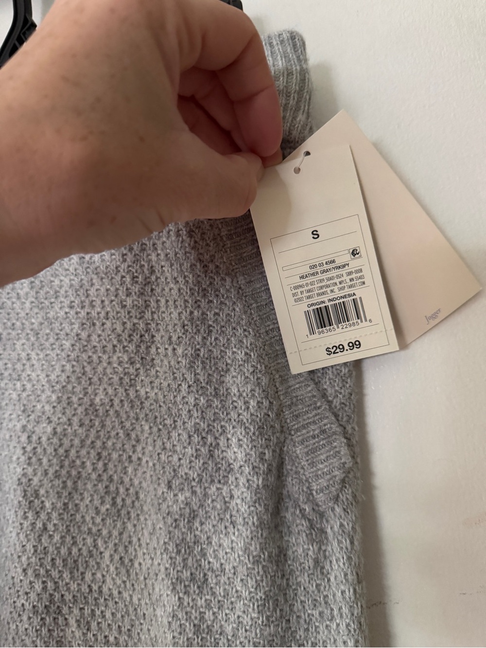 NWT Stars Above Light Gray Knit Henley Sweater & Jogger Set, Size XS/S - Picture 6 of 7